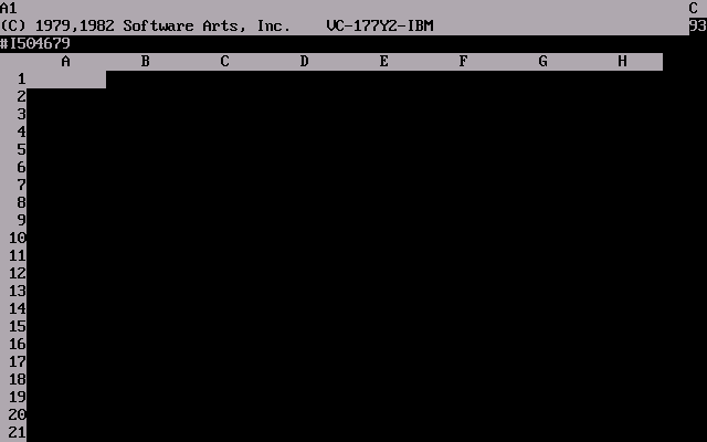 VisiCalc 1.1 - Version